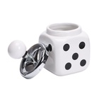 Пепельница для дома бездымная «Кости игральные» для сигарет и стиков, керамика, 9×15 см - Фото 2