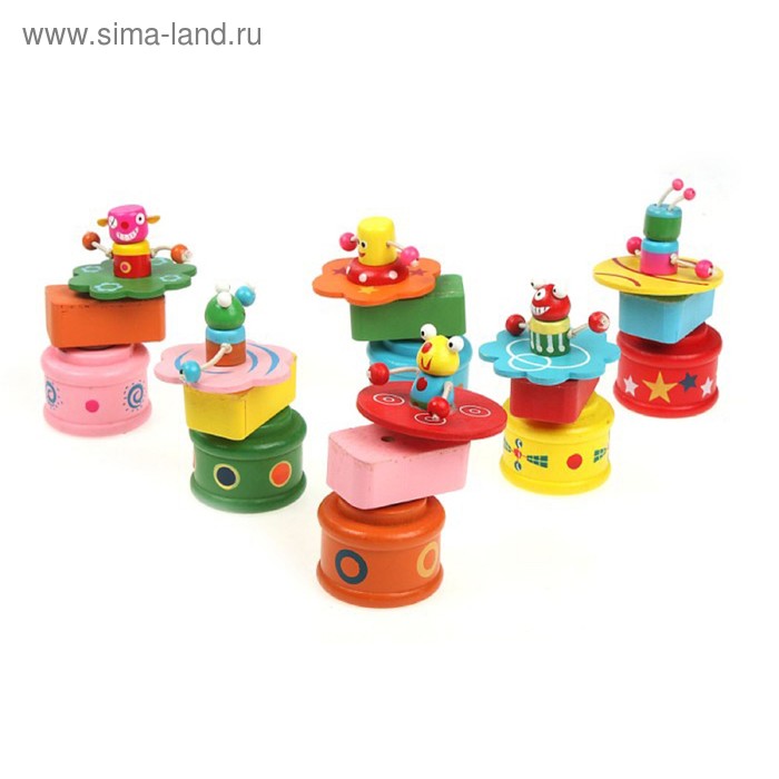 Игрушка деревянная заводная "Танцор", микс, в пакете - Фото 1