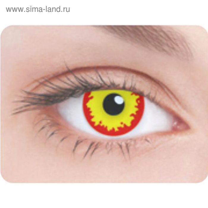 Карнавальные контактные линзы Adria Crazy -  WILD FIRE, в наборе 1 шт - Фото 1