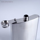 Фляжка Мастер К, 210 мл, 9.3×12.3 см, под нанесение, 7 oz, нержавеющая сталь, серебристая - Фото 2