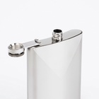 Фляжка Мастер К, 240 мл, подарочная, армейская, 8 oz, нержавеющая сталь, серебристая - Фото 3