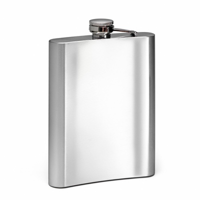 Фляжка Мастер К, 600 мл, подарочная, армейская, 20 oz, нержавеющая сталь, серебристая