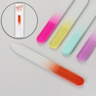 Пилка стеклянная для ногтей «Цветной градиент», 9 см, в чехле, цвет МИКС - Фото 1