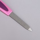 Пилка-триммер металлическая для ногтей, прорезиненная ручка, 14 см, цвет МИКС - Фото 2