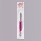 Пилка-триммер металлическая для ногтей, прорезиненная ручка, 14 см, цвет МИКС - фото 8213401
