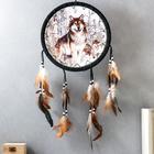 Ловец снов 4 "Серый волк" круг d=28 см - Фото 1