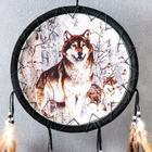 Ловец снов 4 "Серый волк" круг d=28 см - Фото 2