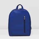 Сумка-рюкзак на молнии, 1 отдел, 2 наружных кармана, цвет синий - Фото 1