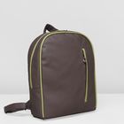 Сумка-рюкзак на молнии, 1 отдел, 2 наружных кармана, цвет коричневый - Фото 1