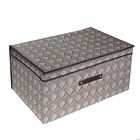 Короб стеллажный для хранения с крышкой «Клетка», 60×40×30 см, цвет серо-коричневый - Фото 4