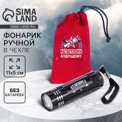 Фонарик ручной в чехле «К светлому будущему», 11×5 см, без батареек