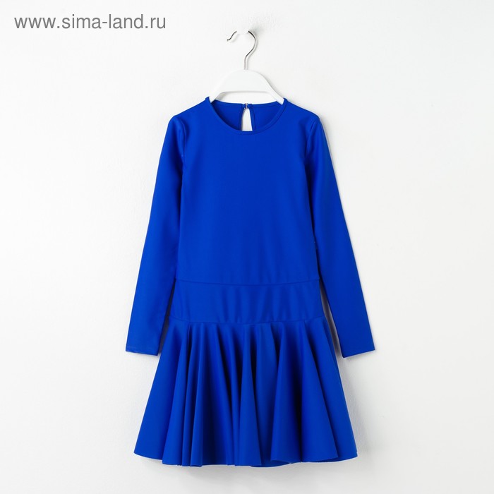 Платье спортивное для девочки, рост 122 см, цвет синий Р 2.4 - Фото 1