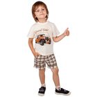 Футболка для мальчика "Марка-люкс", рост 98 см (52), цвет сливки, принт гранд тур ПДК546001 - Фото 1