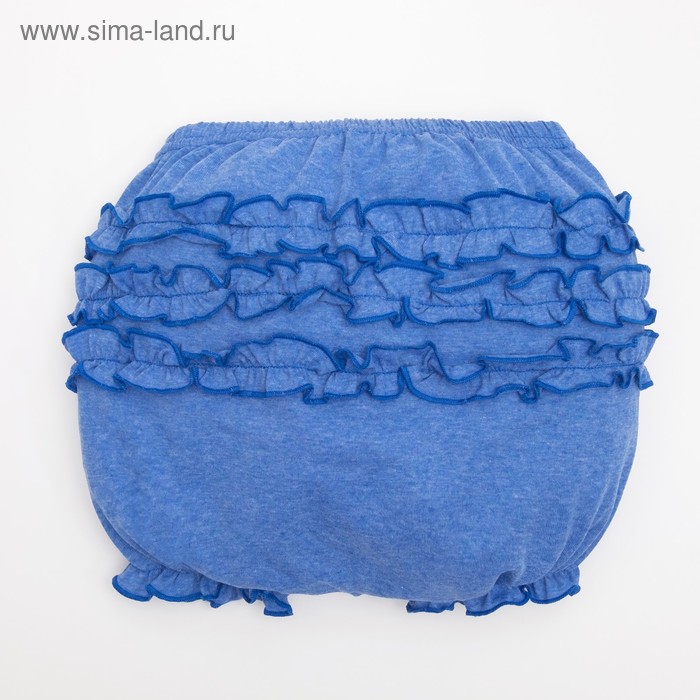 Трусы-шорты для девочки «Полевые цветы», рост 74 см (48), цвет голубой - Фото 1