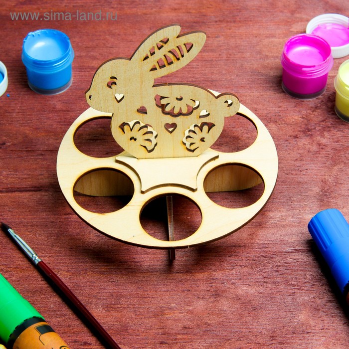 Подставка для пасхальных яиц «Кролик», под 6 яиц - Фото 1