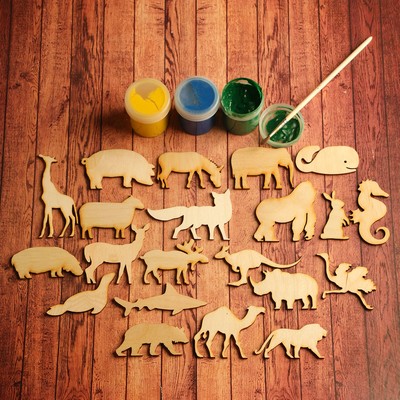 Сувенир «Животные», 21 шт, размер 6х6 см