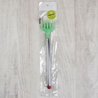 Массажёр - чесалка, универсальный, с раздвижной ручкой, 23/48 см, цвет серебристый/зелёный - Фото 6