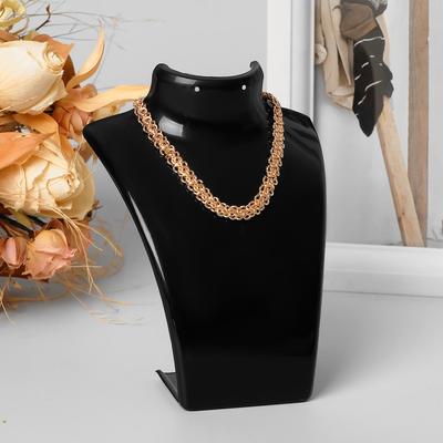 Бюст для украшений, 10×7.5×13 см, h=13 см, чёрный, глянцевый