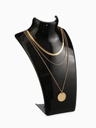 Бюст для украшений с отверстиями для серёжек QF, 13.5×10.5×20 см, h=20 см, чёрный, глянцевый - Фото 1