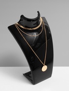 Бюст для украшений с отверстиями для серёжек QF, 13.5×10.5×20 см, h=20 см, чёрный, глянцевый - Фото 3