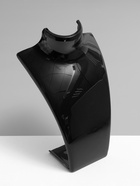 Бюст для украшений с отверстиями для серёжек QF, 13.5×10.5×20 см, h=20 см, чёрный, глянцевый - Фото 4