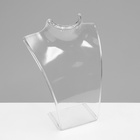 Бюст для украшений с отверстиями для серёжек QF, 10×2.5×13 см, h=13 см, прозрачный, глянцевый - Фото 2