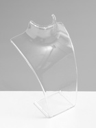 Бюст для украшений с отверстиями для серёжек QF, 13.5×10.5×20 см, h=20 см, прозрачный, глянцевый - Фото 4