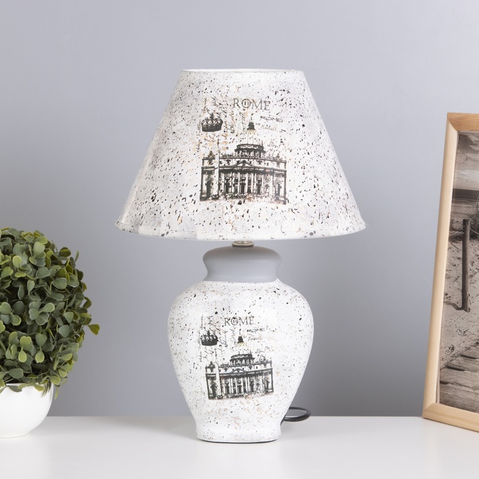 Лампа настольная керамика «Римская империя» Е14 220 В 39×25×25 см RISALUX