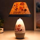 Лампа настольная керамика "Букет с пионами" Е14 220В 37х25х25 см RISALUX - Фото 3