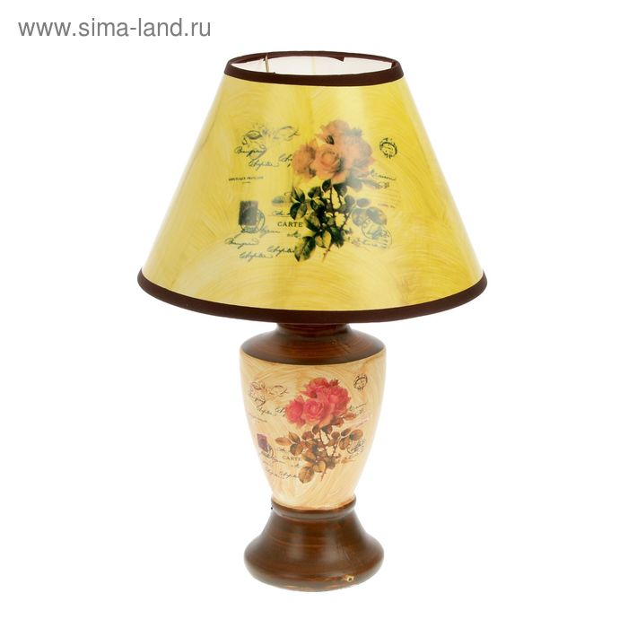 Лампа настольная "Французские розы" Е14 220В 36х25х25 см - Фото 1