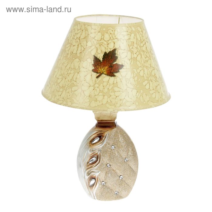 Лампа настольная керамика стразы "Золотая осень" 42х30х30 см - Фото 1