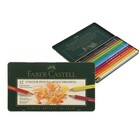 Карандаши художественные цветные Faber-Castell Polychromos® 12 цветов, в металлической коробке - фото 297871610
