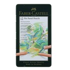 Пастель сухая художественная в карандаше набор Faber-Castell PITT® 12 цветов металлическая коробка 112112 - Фото 4