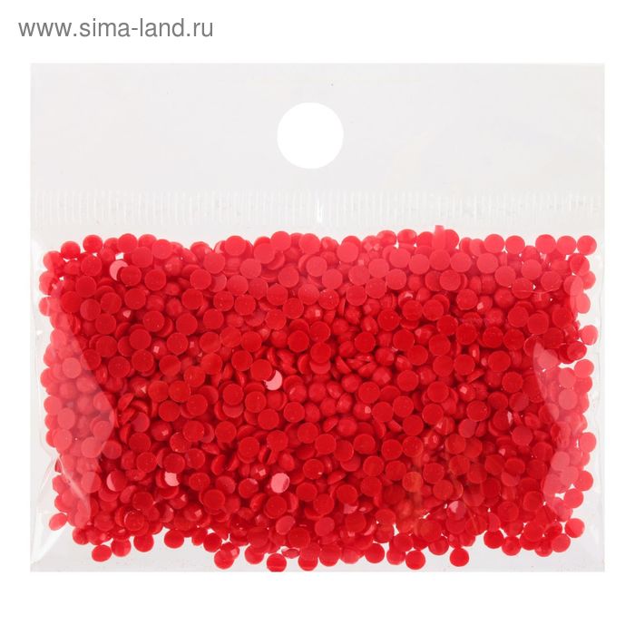 Стразы для алмазной вышивки, 10 гр, не клеевые, круглые d=2,5мм 666 Christmas Red Bright - Фото 1