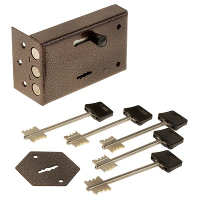 Замок накладной «Сенат» ЗНС3-5 (130) Соболь, б/о, 5 ключей