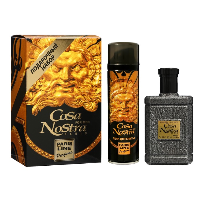 Подарочный набор косметики для мужчин: Туалетная вода Cosa Nostra, 100 мл + пена для бритья, 200 мл - Фото 1