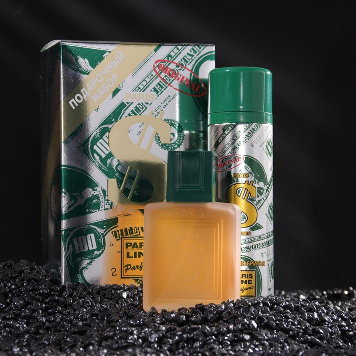 Подарочный набор косметики для мужчин: Туалетная вода Dollar, 100 мл + пена для бритья, 200 мл - Фото 1