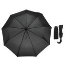 Зонт автоматический, R=55,5см, цвет чёрный - Фото 1