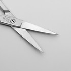 Ножницы маникюрные, прямые, 9,5 см, цвет матовый серебристый, B-105-D-SH - Фото 2