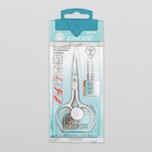 Ножницы маникюрные ZINGER, прямые, 9,5 см, цвет матовый серебристый, B-105-D-SH - Фото 3