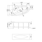 Ванна акриловая Poseidon JULIANNA, 170х100 см, правая, без каркаса и панели - Фото 5