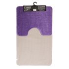 Набор ковриков для ванной 2 шт EKOTREND, цвет лиловый 100х60 см - Фото 2