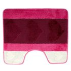 Набор ковриков для ванной 2 шт HURREM, цвет вишневый 80х50 см - Фото 2