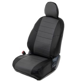 

Авточехлы для Renault Duster рестайлинг, заднее сиденье 60/40, 2015-2020 г., черный, серый, экокожа, набор