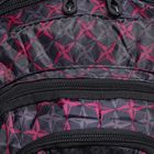 Рюкзак школьный 077-060, отд на молнии, 2 н/кармана, розовый рисунок/фон черный - Фото 4