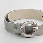 Ремень женский, гладкий, ширина 4 см, цвет серебряный - Фото 2