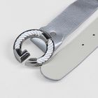 Ремень женский, гладкий, ширина 4 см, цвет серебряный - Фото 3