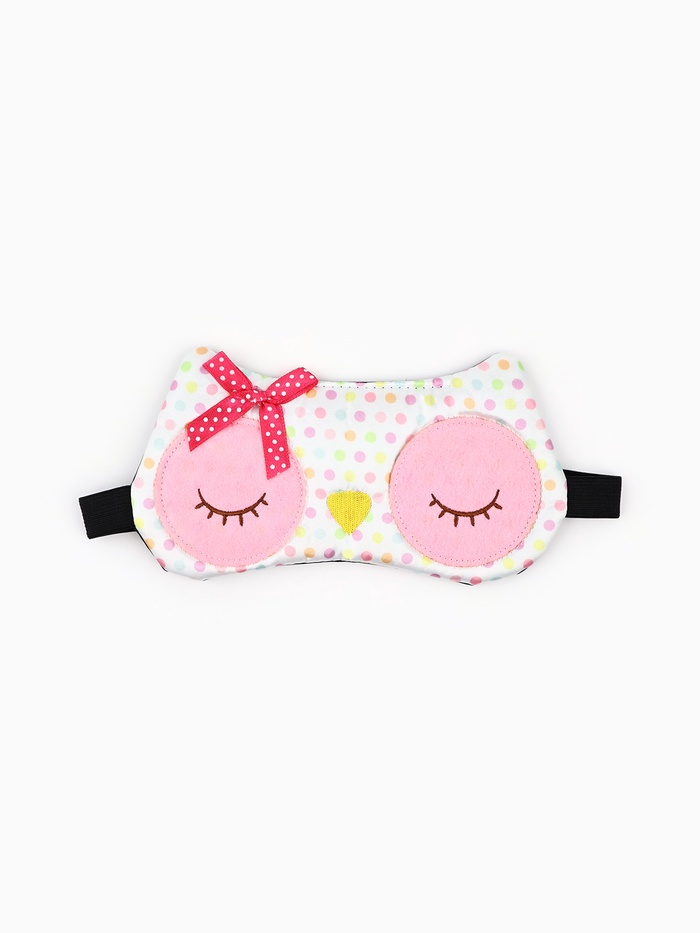 Маска для сна «Сова», розовая - Фото 1