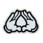 Термоаппликация "Жест сердце", 6,5*4,5см, цвет белый - Фото 1