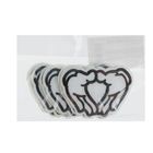 Термоаппликация "Жест сердце", 6,5*4,5см, цвет белый - Фото 2